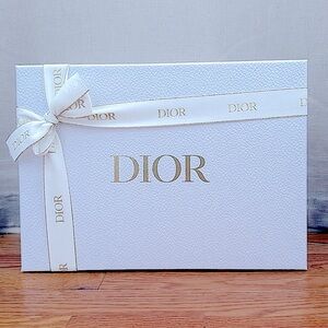 Dior Gift Box with Ribbon, Shred and blank Card for Receipt / Certificate